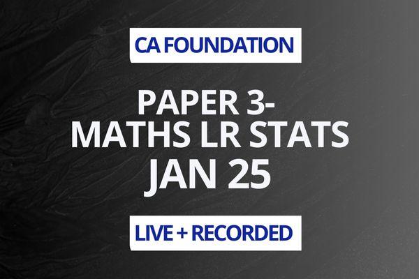 Business Mathematics, Statistics & Logical Reasoning Jan 2025 cover