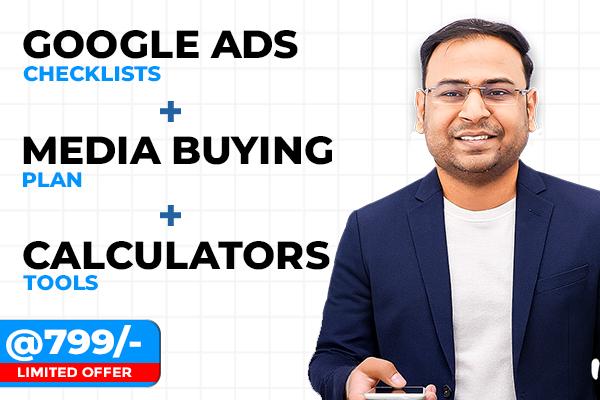 Google Ads Checklist + Media Buying Sheet + Calculators cover