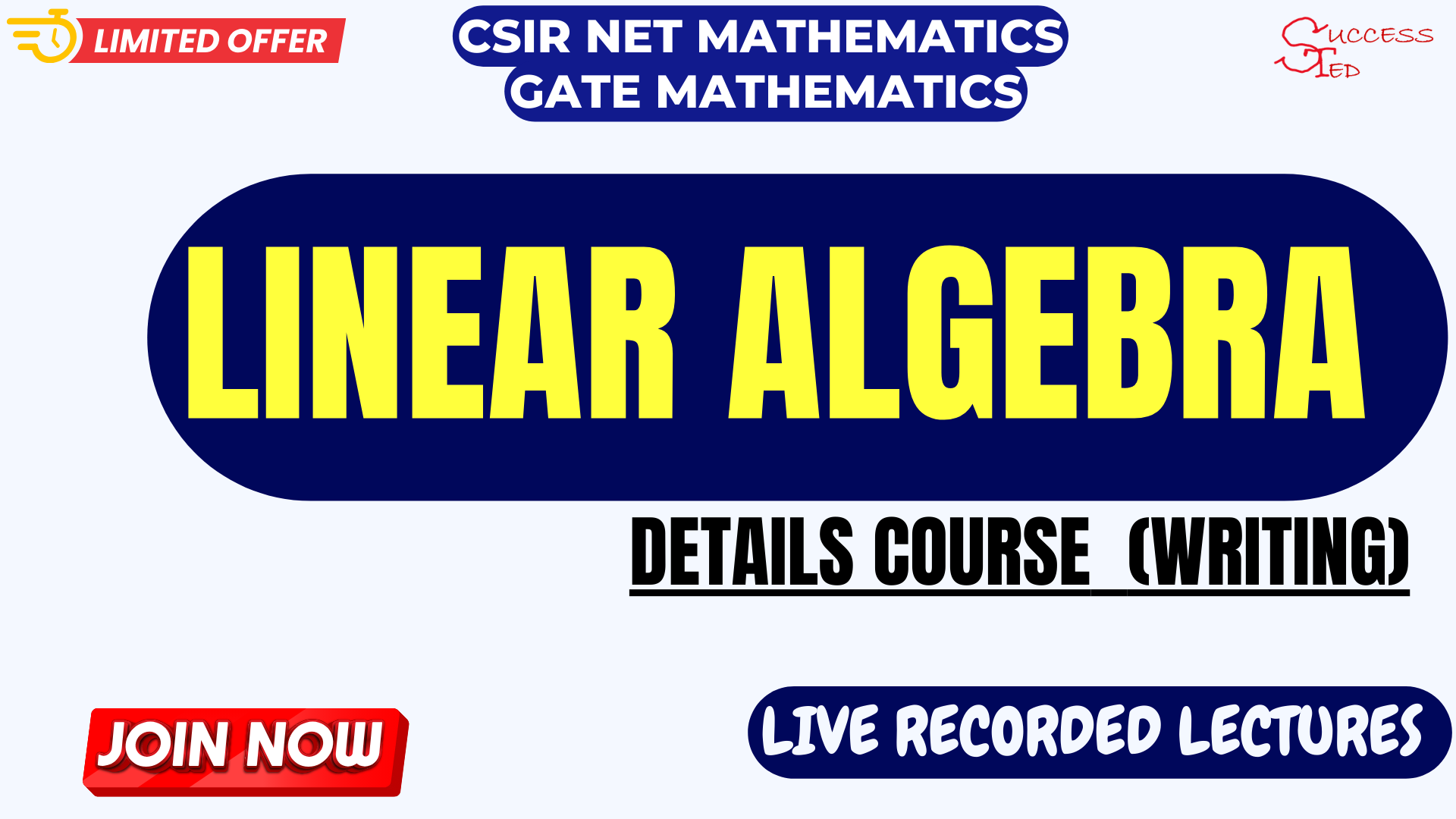 Linear Algebra Details Course for CSIR NET MATHEMATICS cover
