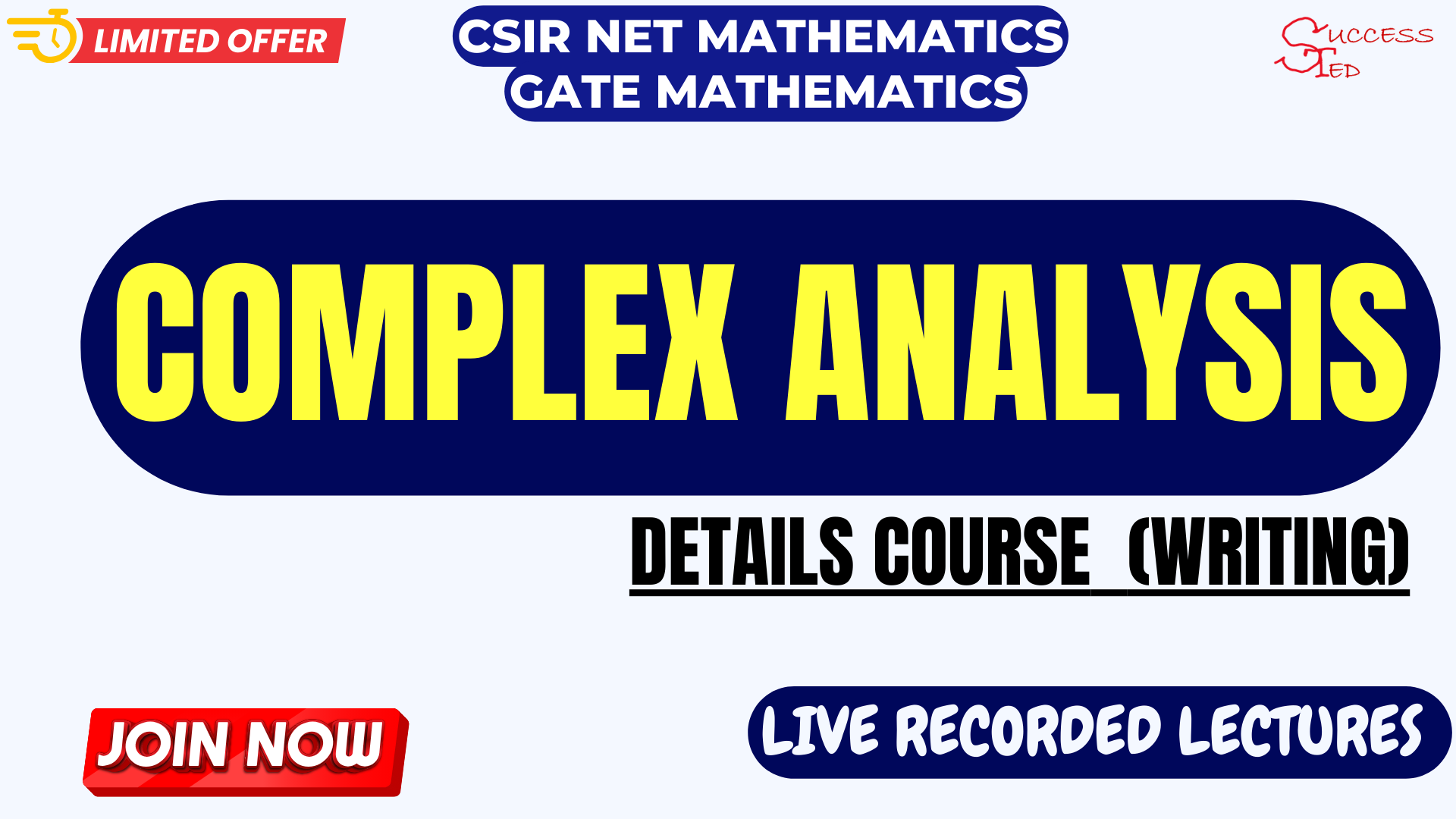 Complex Analysis Details Course for CSIR NET MATHEMATICS cover