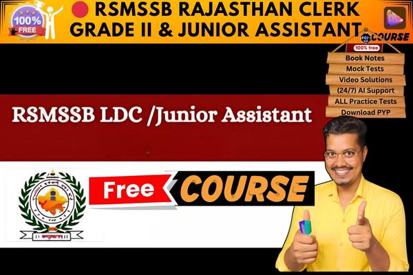 RSMSSB Rajasthan Clerk Grade II & Junior Assistant course  cover