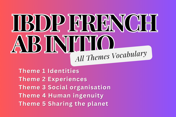 IBDP French ab intio - Theme-Wise Vocabulary cover