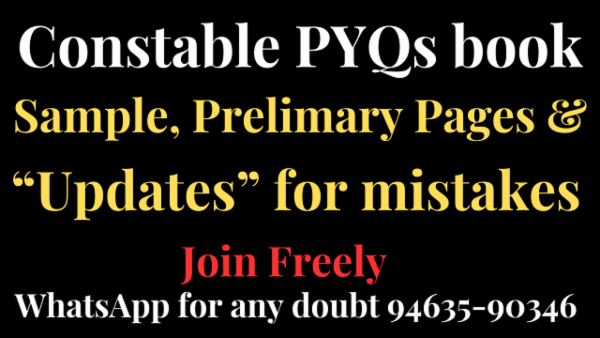 Punjab Police Constable PYQs Book cover