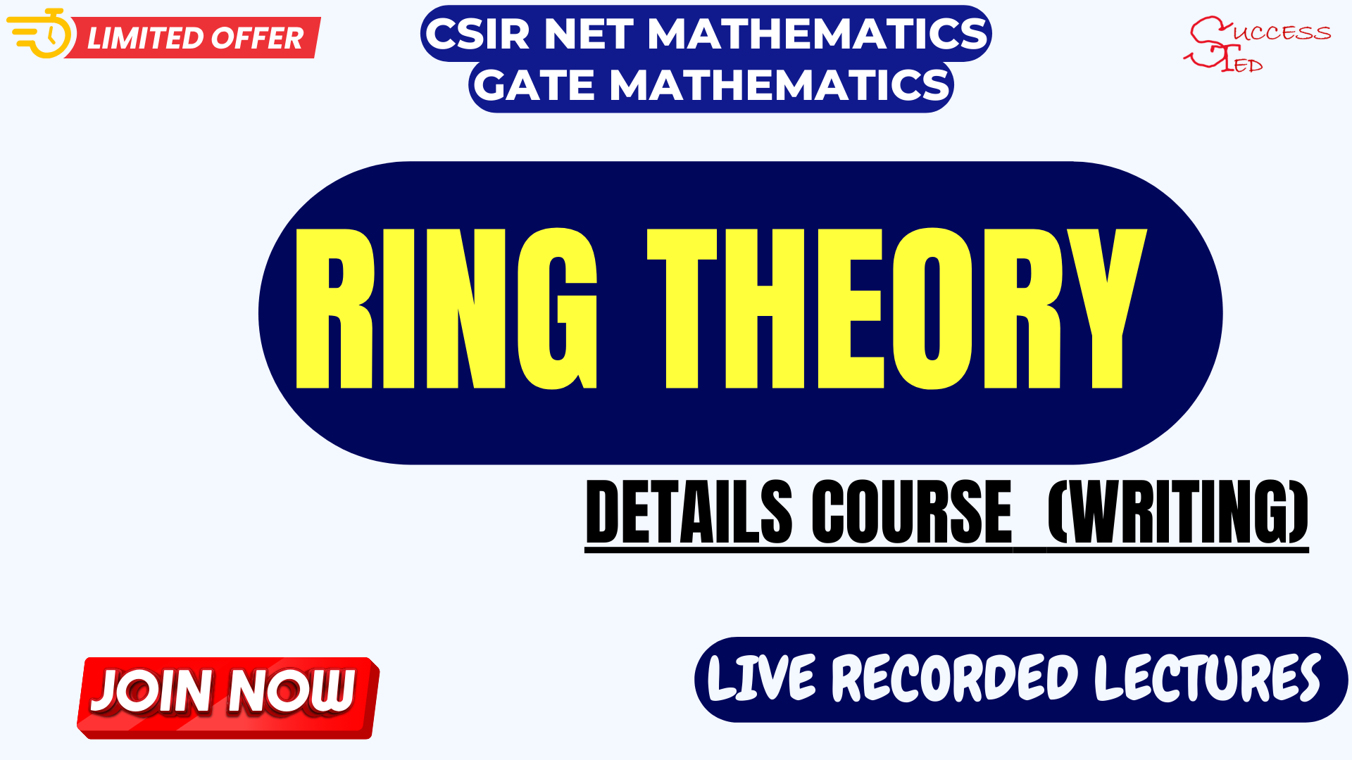 Ring Theory Details Course CSIR NET MATHEMATICS cover