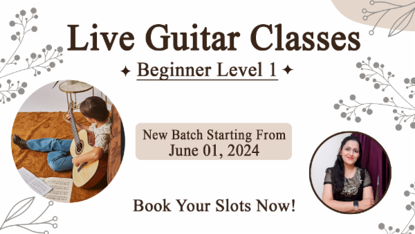 JUNE 2024 - LIVE GUITAR CLASSES - Pre - Bookings Open cover