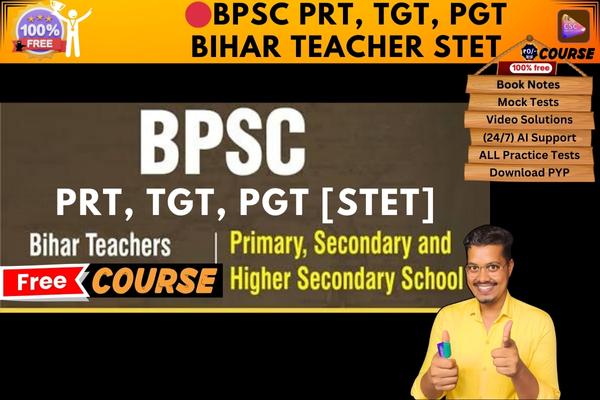BPSC PRT, TGT, PGT Bihar Teacher STET 🔴 FREE Course cover