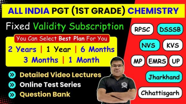 All India PGT (1st Grade) Chemistry Fix Validity Subscription cover