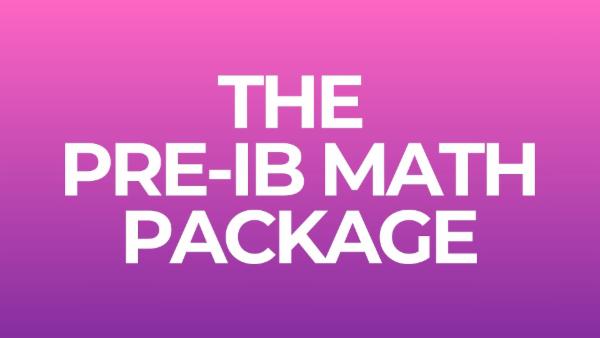 The Pre-IB Math Package cover