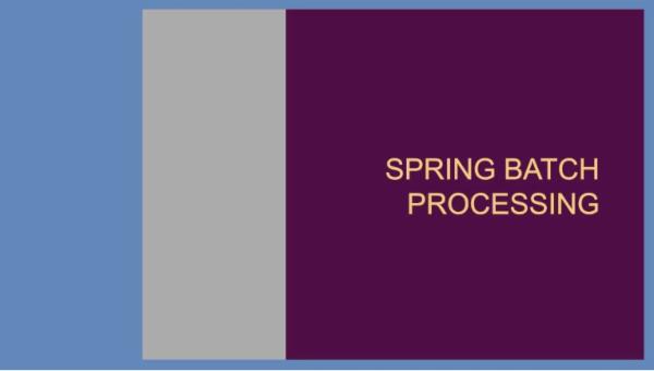 Spring Batch cover
