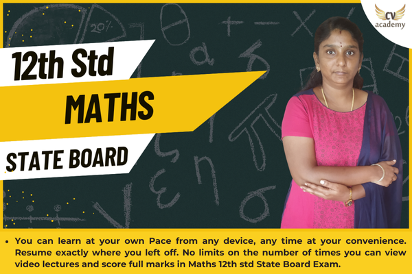 12th Std Maths - State Board cover