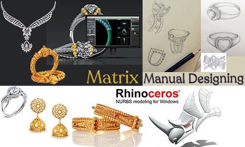 Combo Manual Jewellery designing + CAD designing (Rhino) + CAD designing Advance (Matrix) cover