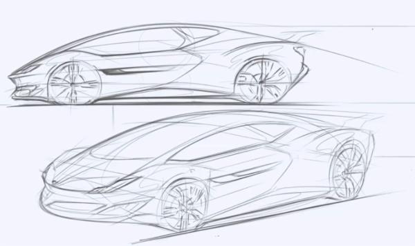 How to sketch Sports car cover
