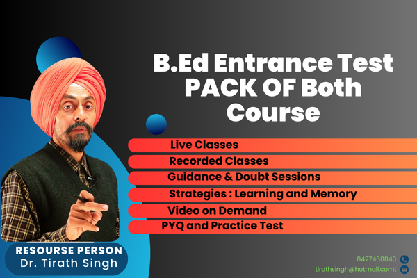 B. Ed Entrance Test Package cover