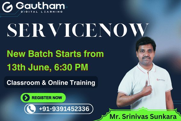 ServiceNow Live Classes : New Batch Starts from 13th June 2024 6:30 PM cover