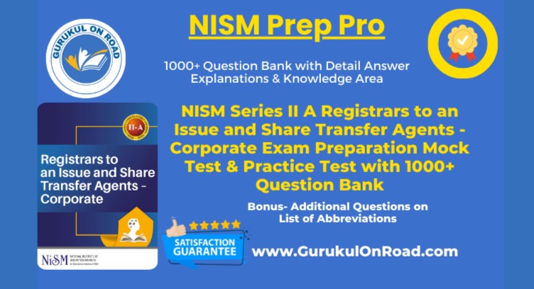 NISM Series II A Registrars to an Issue & Share Transfer Agents - Corporate Exam  Practice Test & Mock Test with 1000+ Question Bank cover