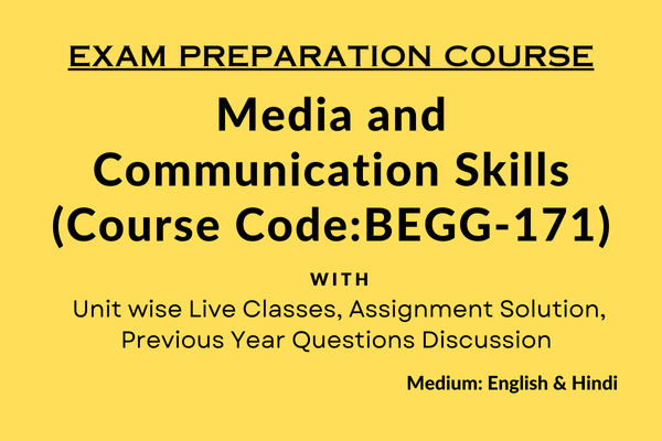 BEGG-171: Media and Communication Skills cover