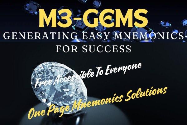 M3 💎 GEMS💎 [GEMS: Generating Easy Mnemonics for Success] cover