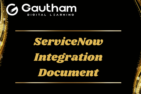 Servicenow Integration Document cover