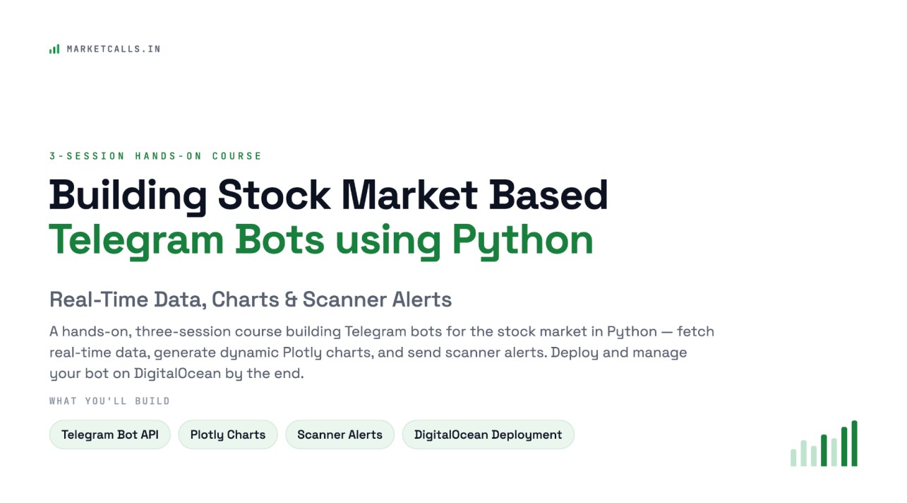 Building Stock Market Based Telegram Bots using Python