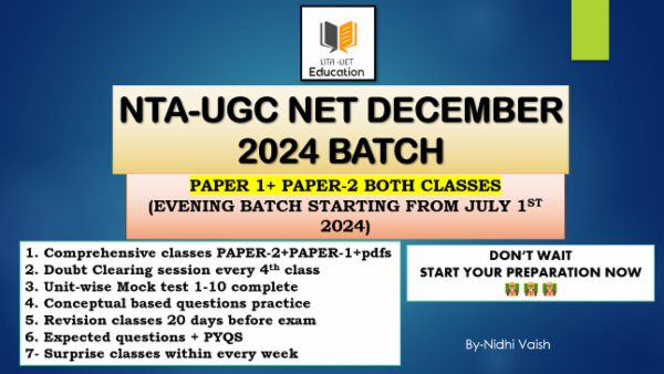 NTA-UGC NET DECEMBER 2024 BATCH || BOTH PAPER-1 +PAPER-2 cover