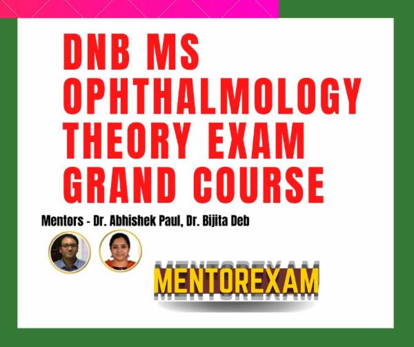 Ophthalmology DNB MS Solved Question Papers Theory Exam Course cover
