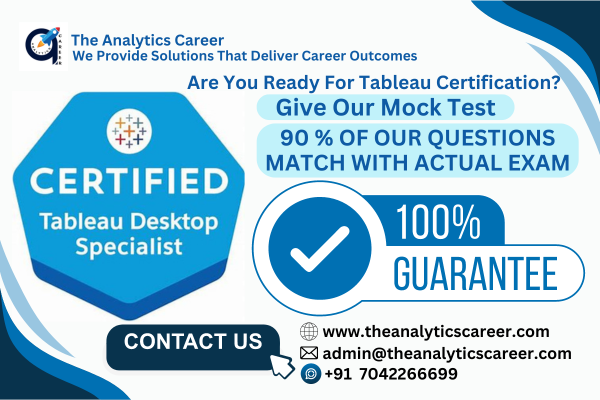 Tableau Desktop Specialist Live Test cover