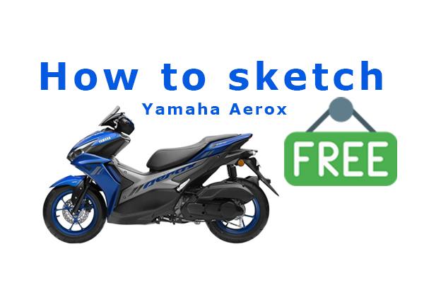 How to sketch Yamaha Aerox cover