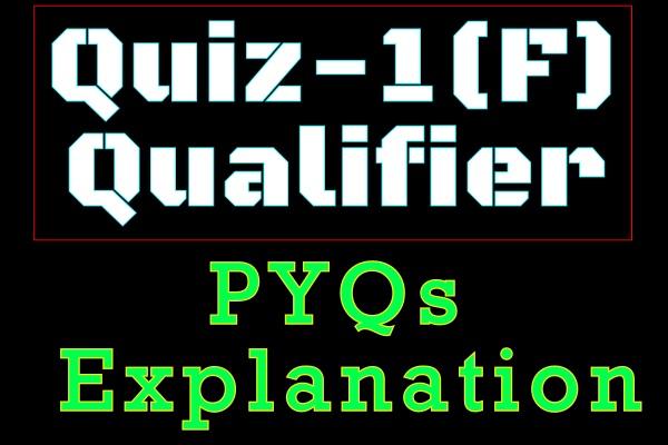 Quiz 1 l PYQs with Explanation l Foundation l cover