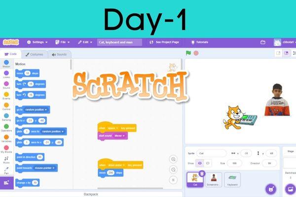 Learning and teaching scratch animations - Day-1 cover