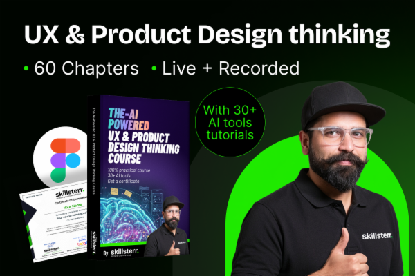 The AI-Powered UX & Product Design Thinking Course cover