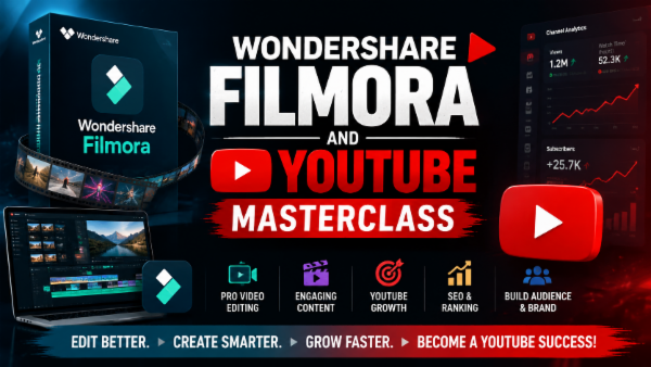 Wondershare Filmora and YouTube Masterclass cover