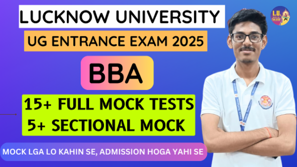 BBA Entrance Lucknow University Prep: 2025 Mock Tests (10+5 Mock Tests) cover