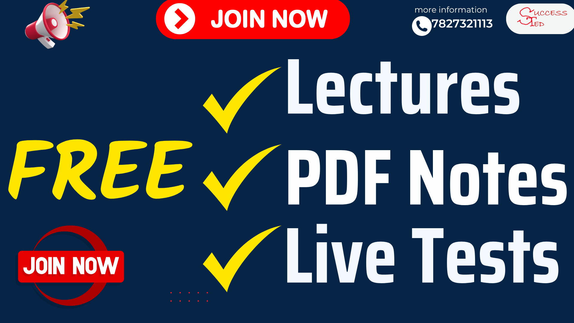 Free Course for ALL, PDF Notes & Tests cover