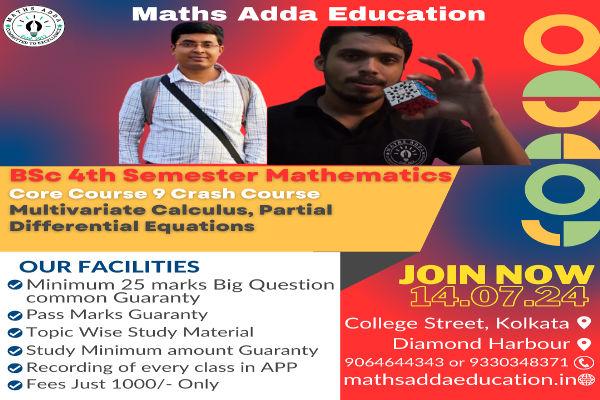 Calcutta University BSc Maths (H) CC 9 Crash Course cover