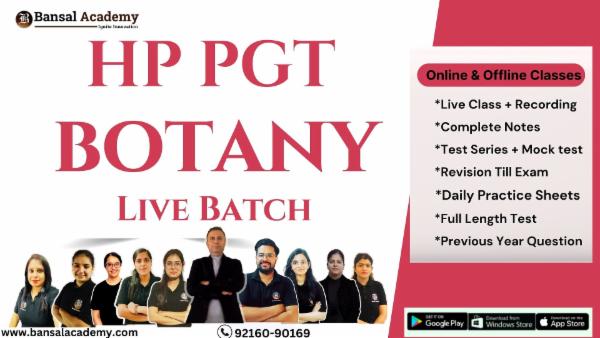 HP PGT Botany Live Batch cover