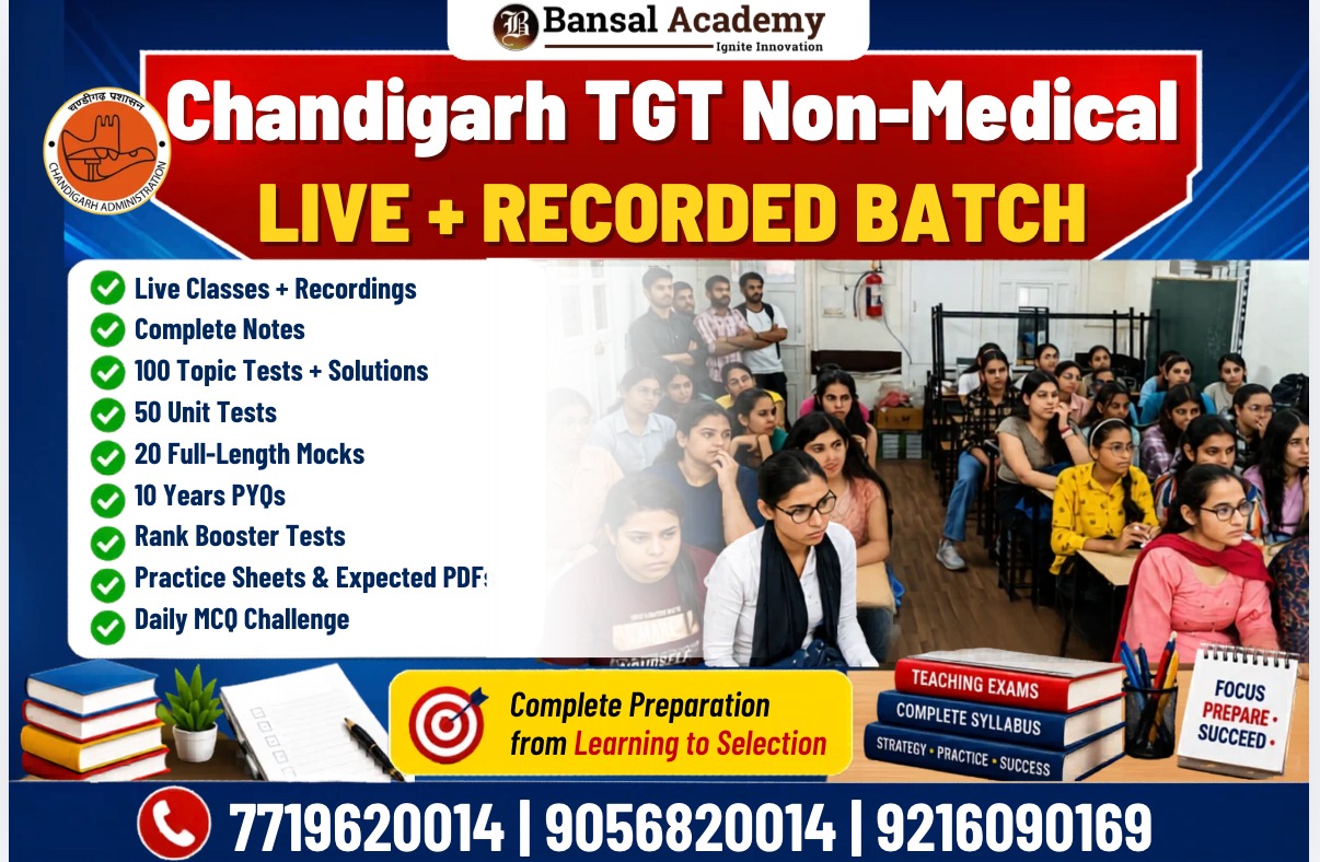 Chandigarh TGT Non Medical Live Batch