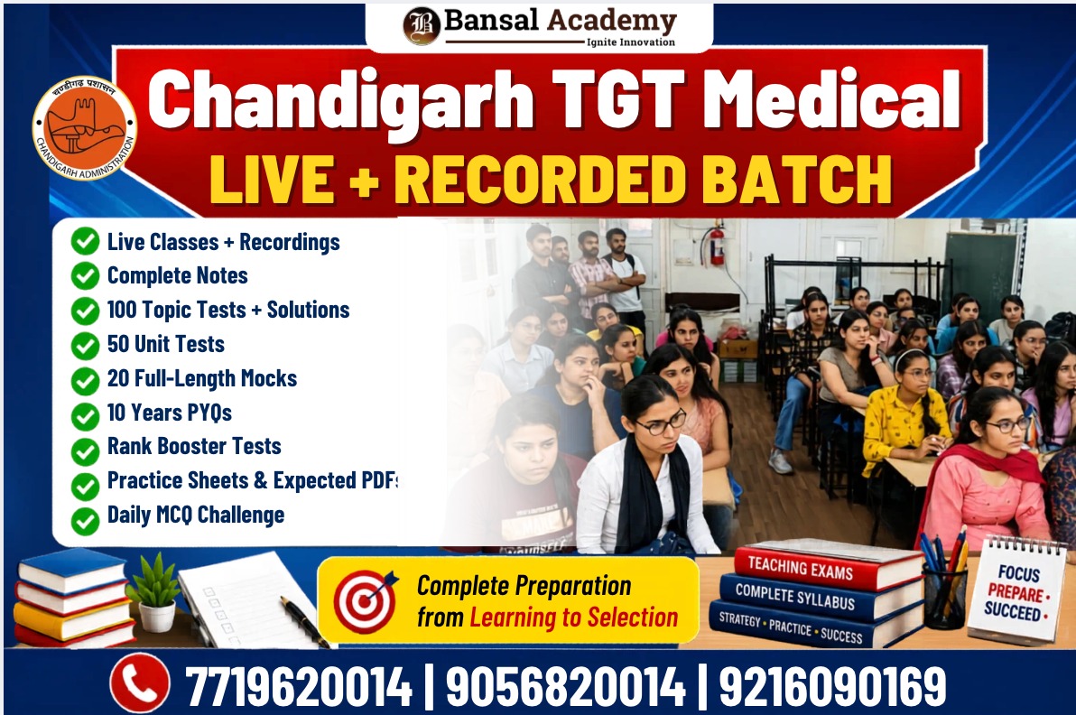 Chandigarh TGT Medical Live Batch