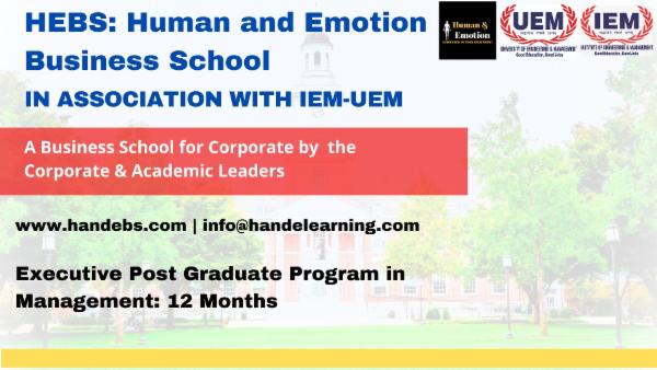 Post Graduate Program in Management recognised and in association with IEM-UEM cover