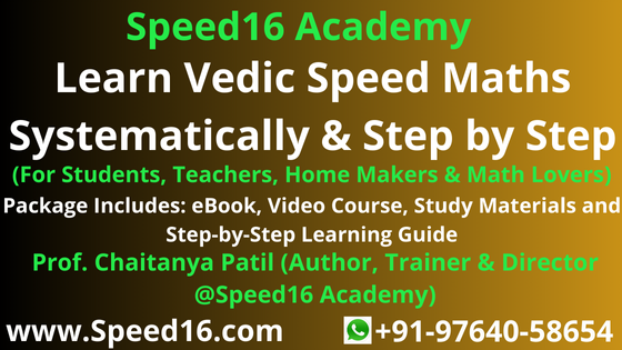 Learn Vedic Speed Mathematics Systematically & Step by Step cover