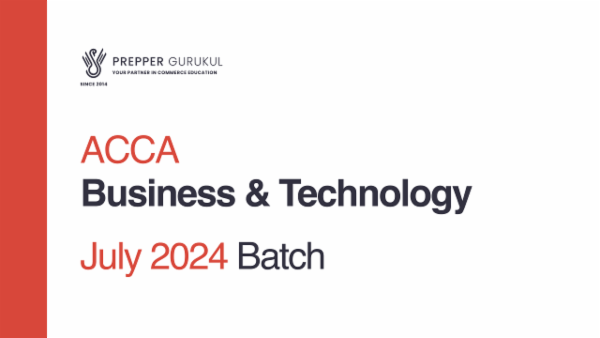 ACCA Business & Technology July 2024 Batch cover