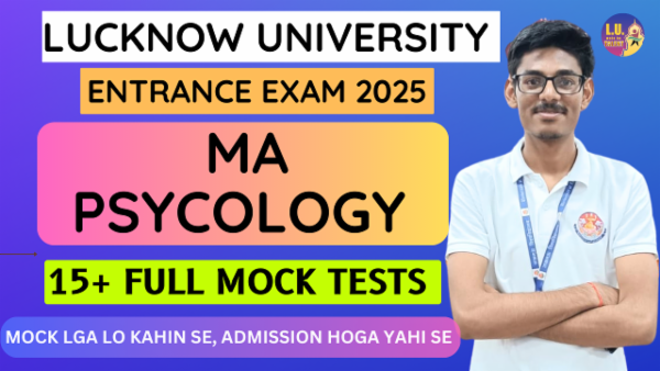MA Psychology Entrance Exam 15+ Mock test series Lucknow University Prep: 2025 cover