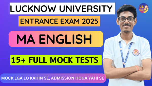MA ENGLISH Entrance Exam 15+ Mock test series Lucknow University Prep: 2025 cover