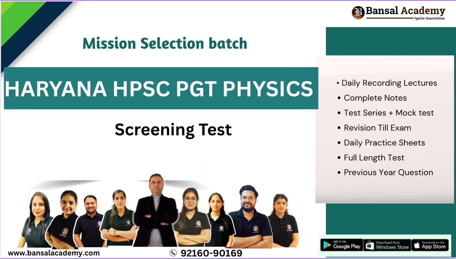 HPSC PGT PHYSICS BATCH cover