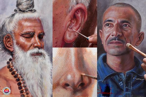 Capturing Light and Shadow in Portrait Painting with Acrylic cover