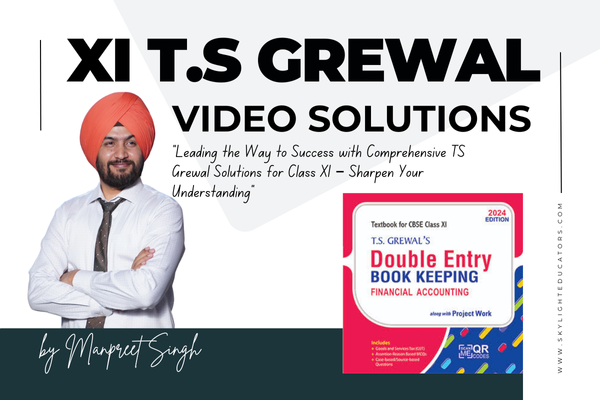 XI Accounts TS Grewal Solution cover