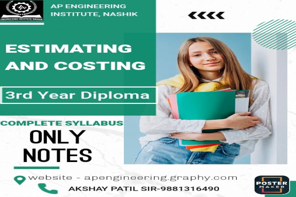 ESTIMATING AND COSTING [ONLY NOTES] as per MSBTE cover