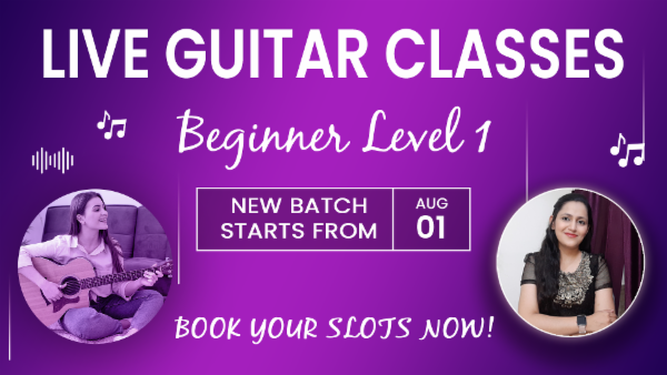 AUGUST 2024 - LIVE GUITAR CLASSES - pre - Bookings Open cover