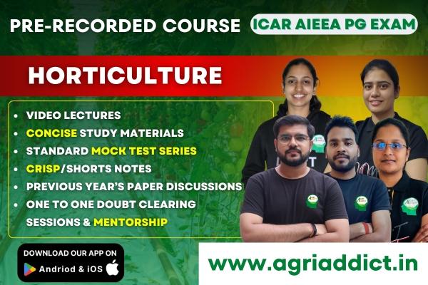 Horticulture Pre-Recorded Course for ICAR AIEEA PG Exam cover