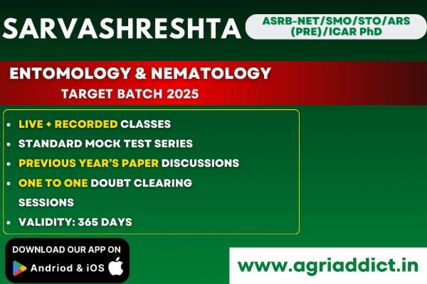 Entomology Paid Online Master Course for ASRB-NET/SMS/STO cover