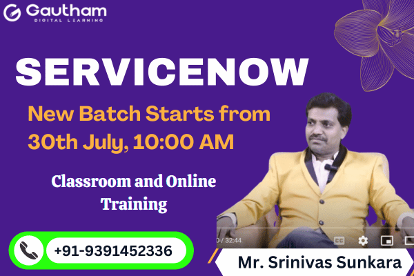 ServiceNow Live Classes : New Batch Starts from 30th July 2024 10:00 AM cover